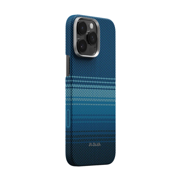 Husa Pitaka Moonrise, Aramida iPhone 16 Pro, PitaTap™,Albastru, MagSafe, Ultra Slim [3]