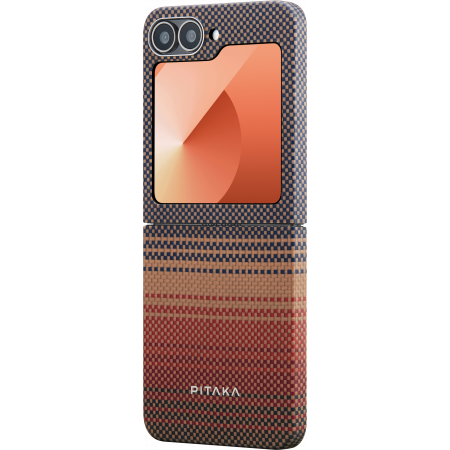 Husa MagEZ 5 Pitaka Sunset, Aramida Samsung Z Flip 6, Maro, Ultra Slim [4]