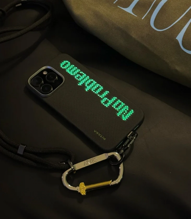 Husa MagEZ 5 Pitaka NoProblemo Luminoasa, Aramida 600D iPhone 16 Pro Max, Negru/Gri, MagSafe, Ultra Slim [4]