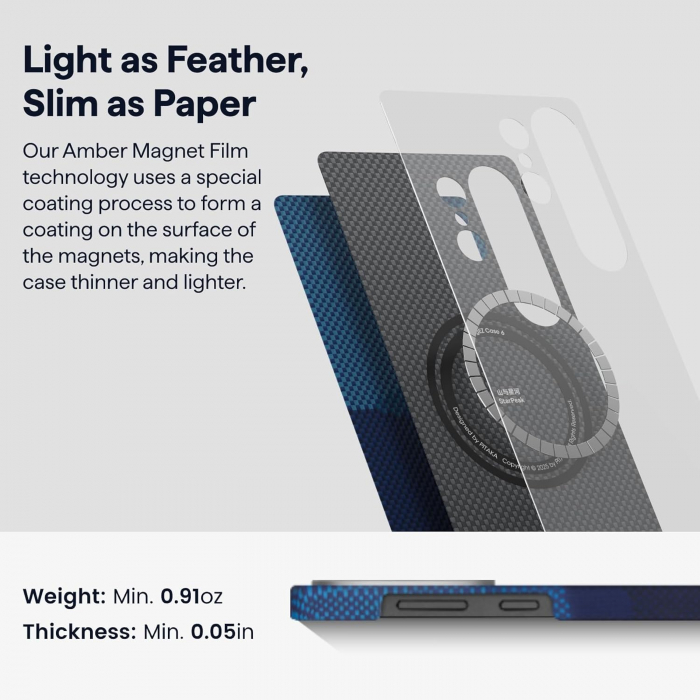 [Outlet] Husa MagEZ 6 Starpeak Over The Horizon 600D, Aramida Samsung S25 Ultra, MagSafe, Albastru, Ultra Slim [9]