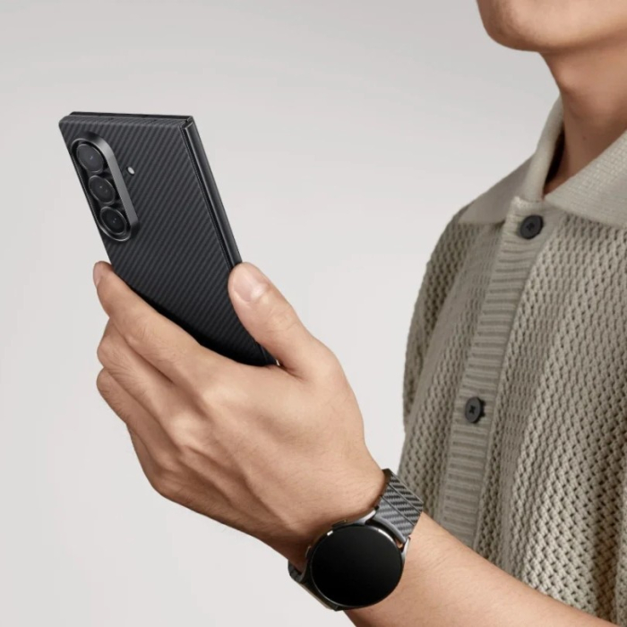 Husa MagEZ 6 Pitaka 600D, Aramida Samsung Z Fold 7, Negru/Gri, Ultra Slim [8]