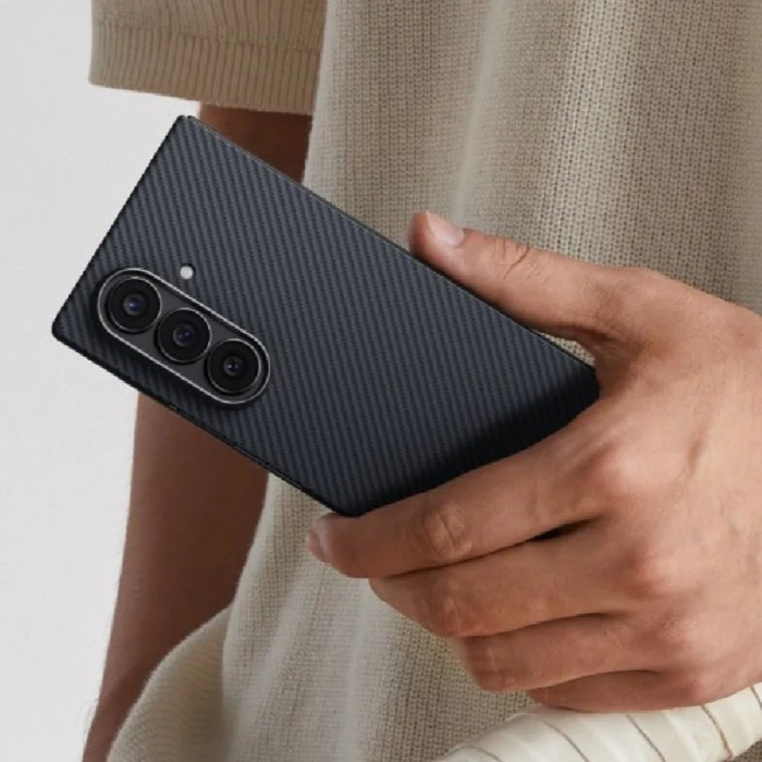 [Outlet] Husa MagEZ 6 Pitaka 600D, Aramida Samsung Z Fold 7, Negru/Gri, Ultra Slim [10]