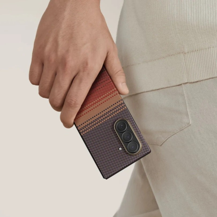 [Outlet] Husa MagEZ 6 Pitaka 600D, Aramida Samsung Z Fold 7, Sunset, Ultra Slim [11]