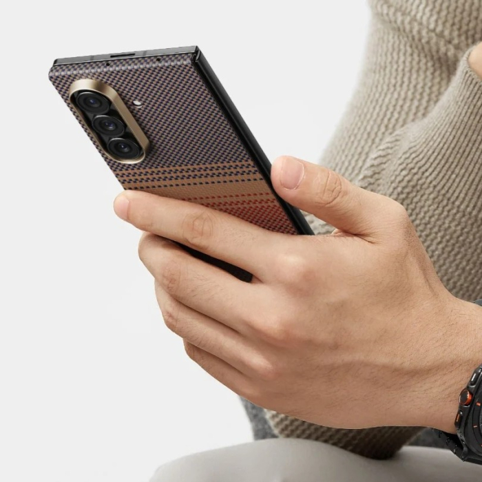 Husa MagEZ 6 Pitaka 600D, Aramida Samsung Z Fold 7, Sunset, Ultra Slim [8]