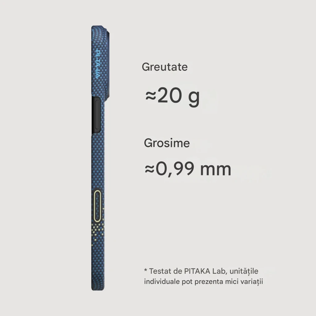 Husa MagEZ 7 Pitaka iPhone 17 Pro, Aramida 600D, Milky Way, PitaTap™, MagSafe, Ultra Slim [6]
