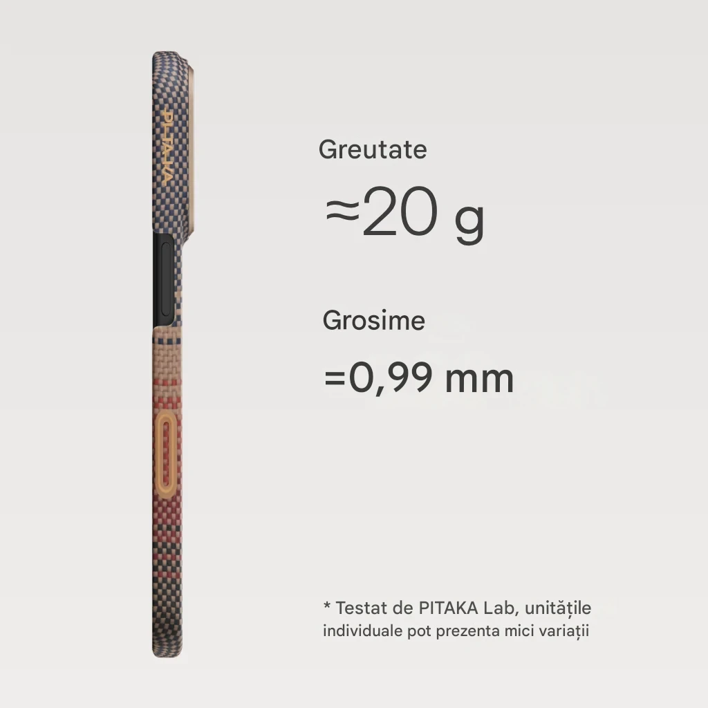 [Outlet] Husa MagEZ 6 Pitaka iPhone 16 Pro, Aramida 600D, Sunset, PitaTap™, MagSafe, Ultra Slim [7]