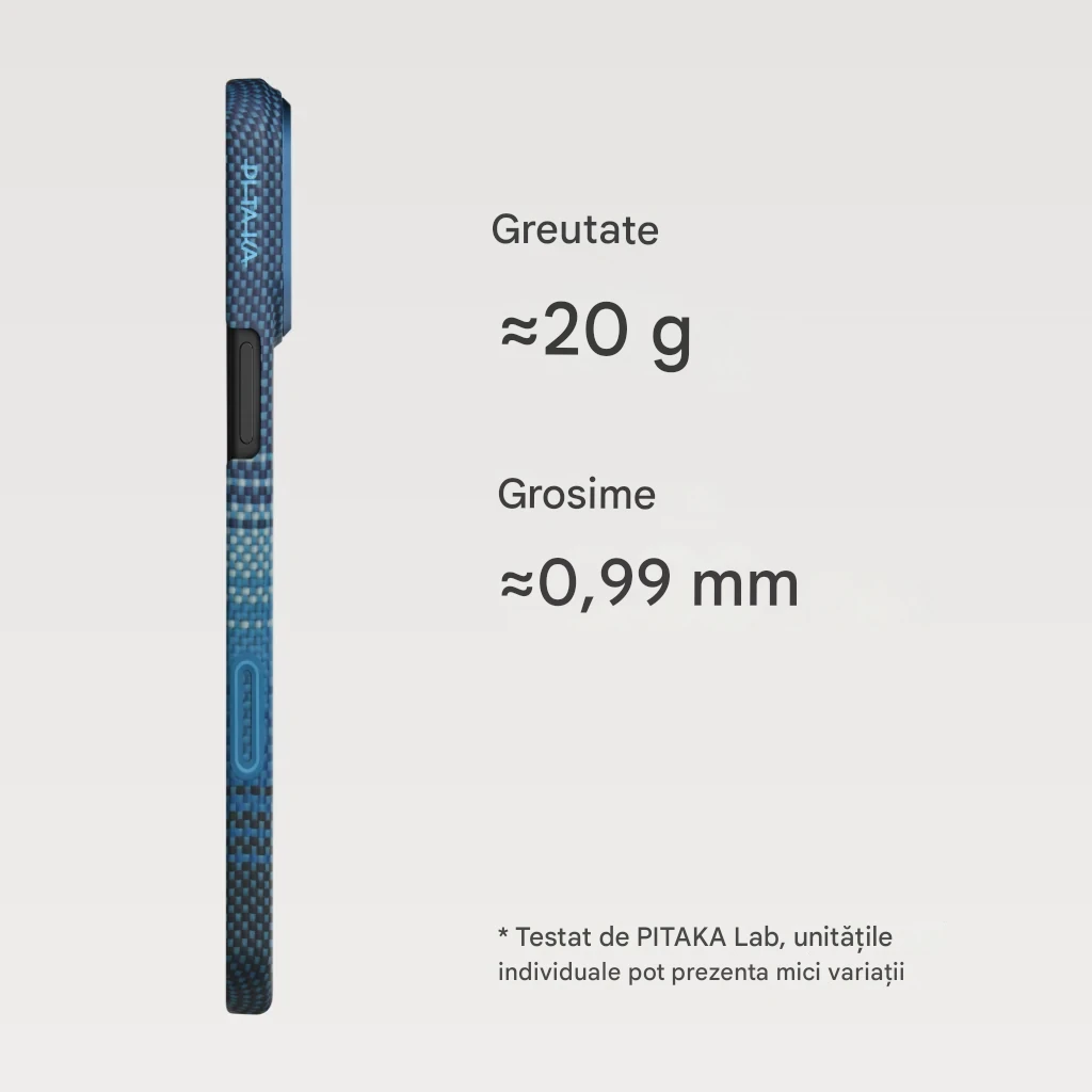 Husa MagEZ 7 Pitaka iPhone 17, Aramida 600D, Moonrise, PitaTap™, MagSafe, Ultra Slim [4]