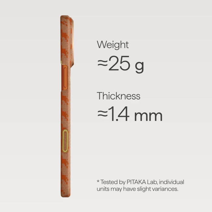 Husa Pitaka iPhone 17 Pro Max, Edge Case, Amber, PitaTap™, MagSafe, Ultra Slim [9]