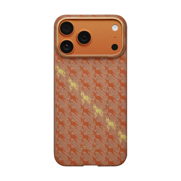 Husa Pitaka iPhone 17 Pro Max, Edge Case, Amber, PitaTap™, MagSafe, Ultra Slim [10]