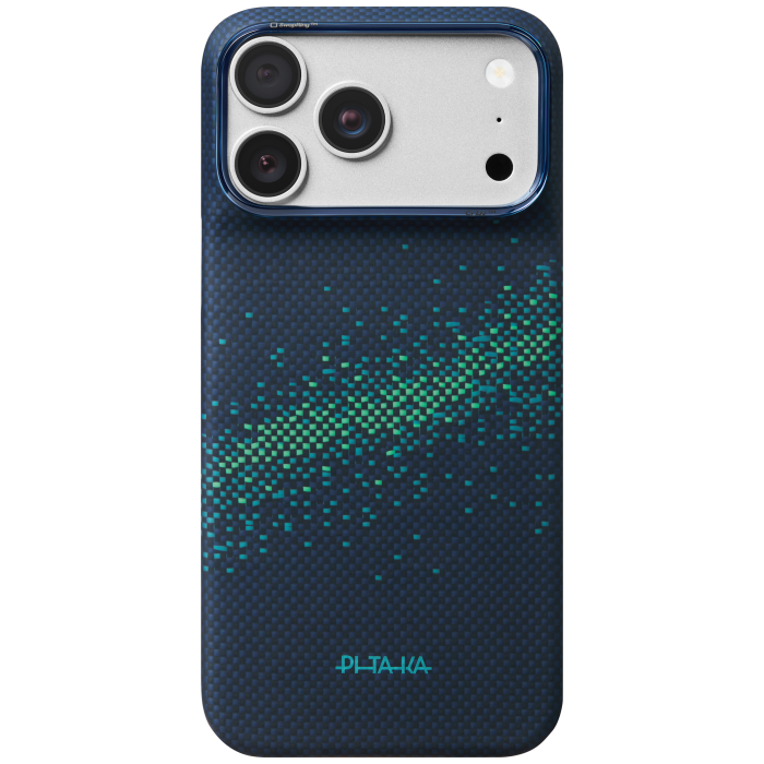 Husa Pitaka iPhone 18 Pro Max, Edge Case, Milky Way Galaxy 2.0, PitaTap™, MagSafe, Ultra Slim, 01* Nearfield Blue [2]