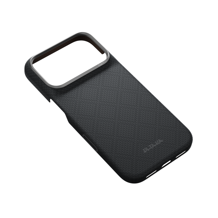 Husa Pitaka iPhone 18 Pro, Edge Case, Argyle, PitaTap™, MagSafe, Ultra Slim, Lava black [5]
