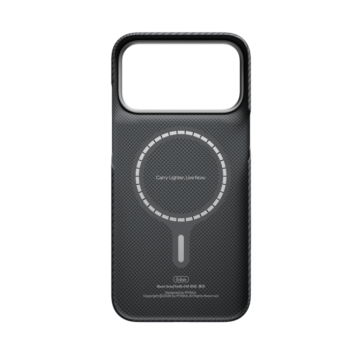 Husa Pitaka iPhone 18 Pro Max, Edge Case, Classic, PitaTap™, MagSafe, Ultra Slim, Negru/Gri [4]