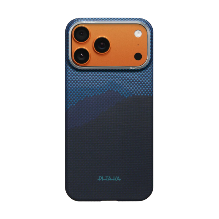 Husa Pitaka iPhone 17 Pro, Edge Case, Aramida 600D, Over The Horizon, PitaTap™, MagSafe, Ultra Slim [3]