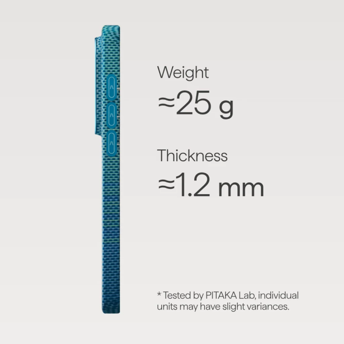 Husa Pitaka Samsung S26 Ultra, Edge case, Glints of Gold, Lucid Blue,  MagSafe, Ultra Slim [9]