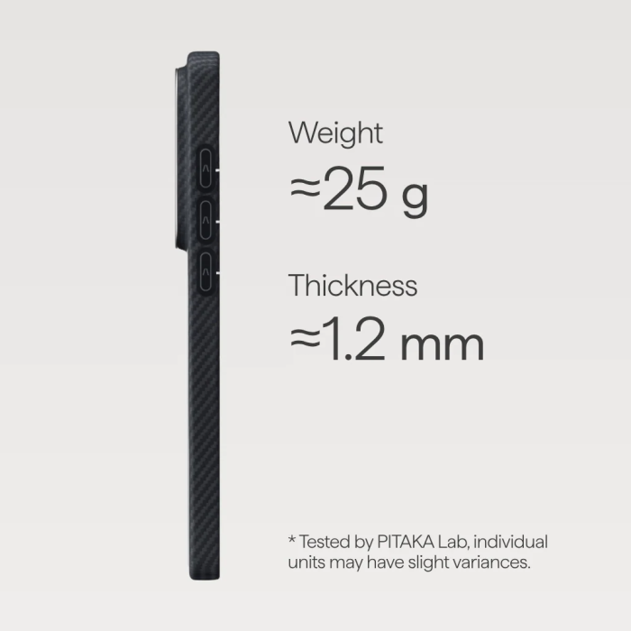 Husa Samsung S26 Ultra Pitaka, MagEZ 600D, Edge Case, Aaron Button, MagSafe, Aramida, Negru/Gri [6]