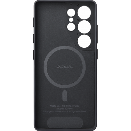 Husa MagEZ Pro PinButton Pitaka , Aramida Galaxy S25 Ultra Negru/Gri MagSafe [3]