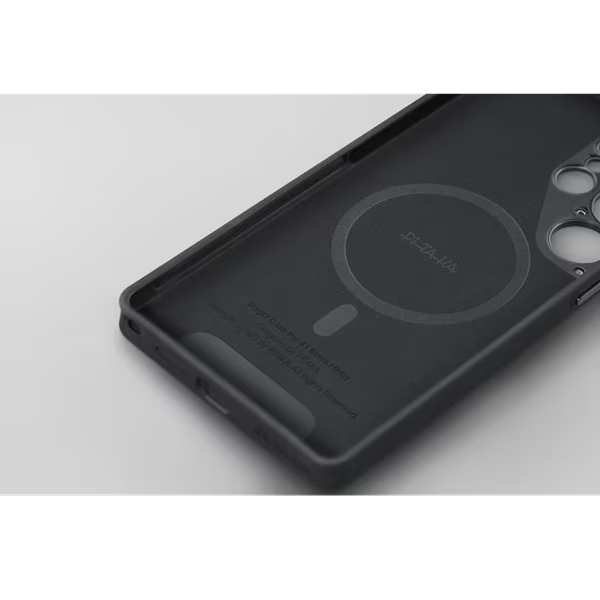 Husa MagEZ Pro PinButton Pitaka , Aramida Galaxy S25 Ultra Negru/Gri MagSafe [10]