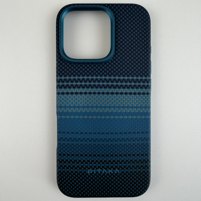 [Outlet] Husa MagEZ Pro 4 Pitaka Moonrise 600D, Aramida iPhone 16 Pro, Military-Grade, Albastru [2]