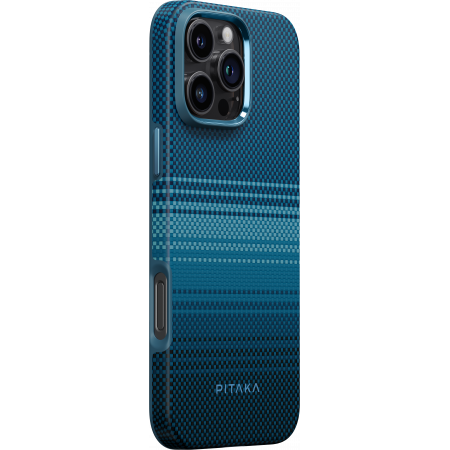 [Outlet] Husa MagEZ Pro 4 Pitaka Moonrise 600D, Aramida iPhone 16 Pro, Military-Grade, Albastru [5]