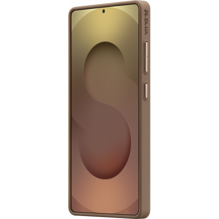 Husa PITAKA MagEZ Case Pro PinButton din Fibra de Aramida pentru Galaxy S25 Ultra, Maro, Compatibila MagSafe [6]