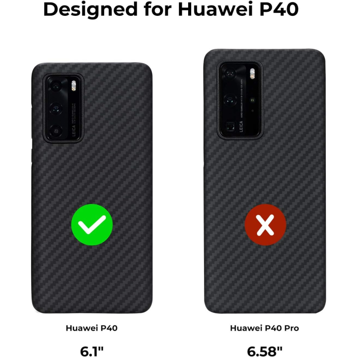 Husa Pitaka Huawei P40 MagEZ, Aramida, Negru/Gri [2]