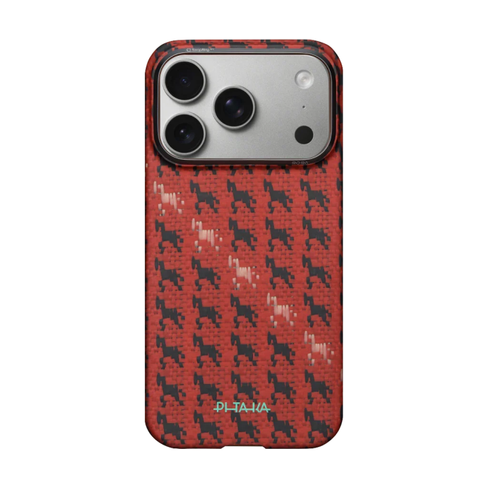 Husa Pitaka iPhone 17 Pro Max, Edge Case, Maroon, PitaTap™, MagSafe, Ultra Slim [12]