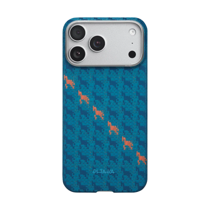 Husa Pitaka iPhone 17 Pro, Edge Case, Indigo, PitaTap™, MagSafe, Ultra Slim [11]
