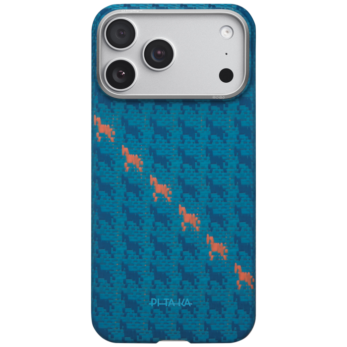 Husa Pitaka iPhone 17 Pro Max, Edge Case, Indigo, PitaTap™, MagSafe, Ultra Slim [2]