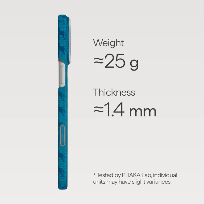 Husa Pitaka iPhone 17 Pro Max, Edge Case, Indigo, PitaTap™, MagSafe, Ultra Slim [8]