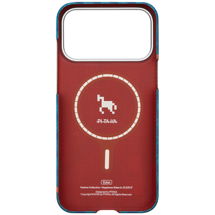 Husa Pitaka iPhone 17 Pro, Edge Case, Indigo, PitaTap™, MagSafe, Ultra Slim [3]