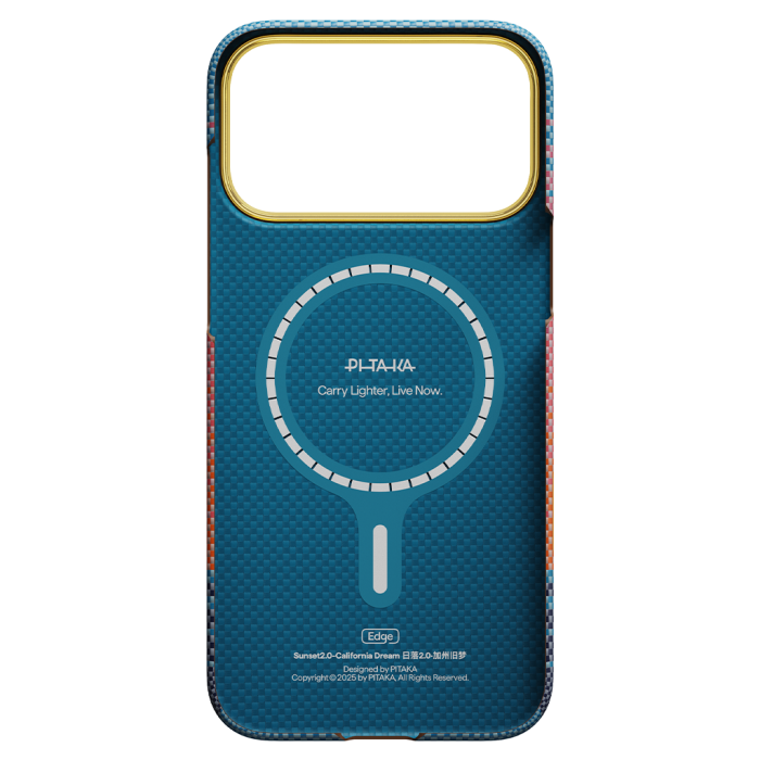 Husa Pitaka iPhone 17 Pro, Edge Case, Offline Waves 04*, California Dream, PitaTap™, MagSafe, Ultra Slim [3]