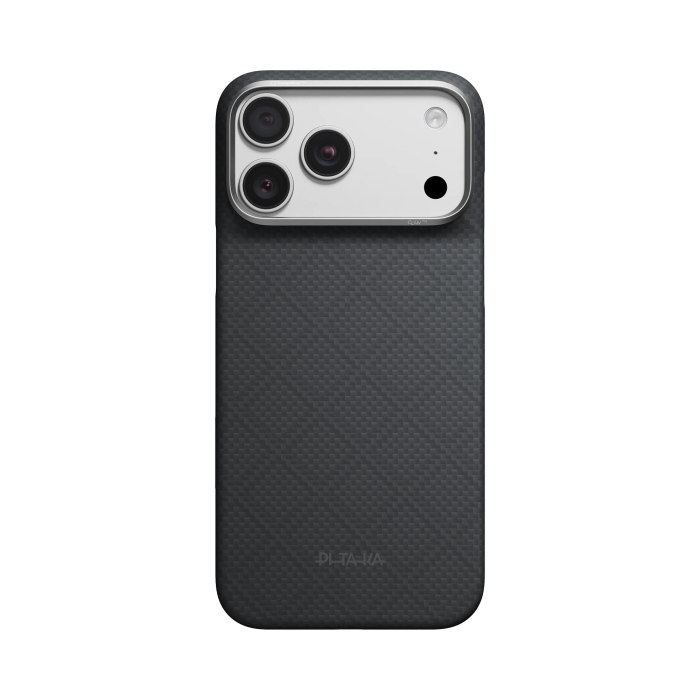 Husa Pitaka iPhone 18 Pro/ 17 Pro, Edge Case, Argyle, PitaTap™, MagSafe, Ultra Slim, Lava black [4]