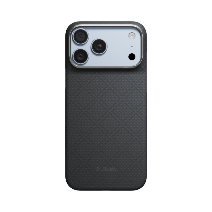 Husa Pitaka iPhone 18 Pro/ 17 Pro, Edge Case, Argyle, PitaTap™, MagSafe, Ultra Slim, Lava black [5]