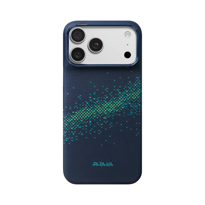 Husa Pitaka iPhone 18 Pro/ 17 Pro, Edge Case, Milky Way Galaxy 2.0, PitaTap™, MagSafe, Ultra Slim, 01* Nearfield Blue [4]