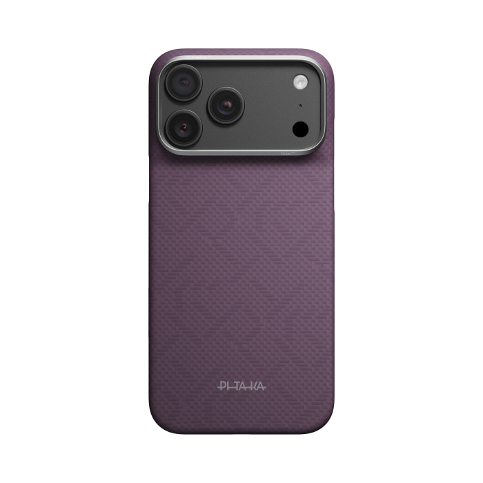 Husa Pitaka iPhone 18 Pro/ 17 Pro, Edge Case, PTK Weaving, PitaTap™, MagSafe, Ultra Slim, Charoite Purple [3]