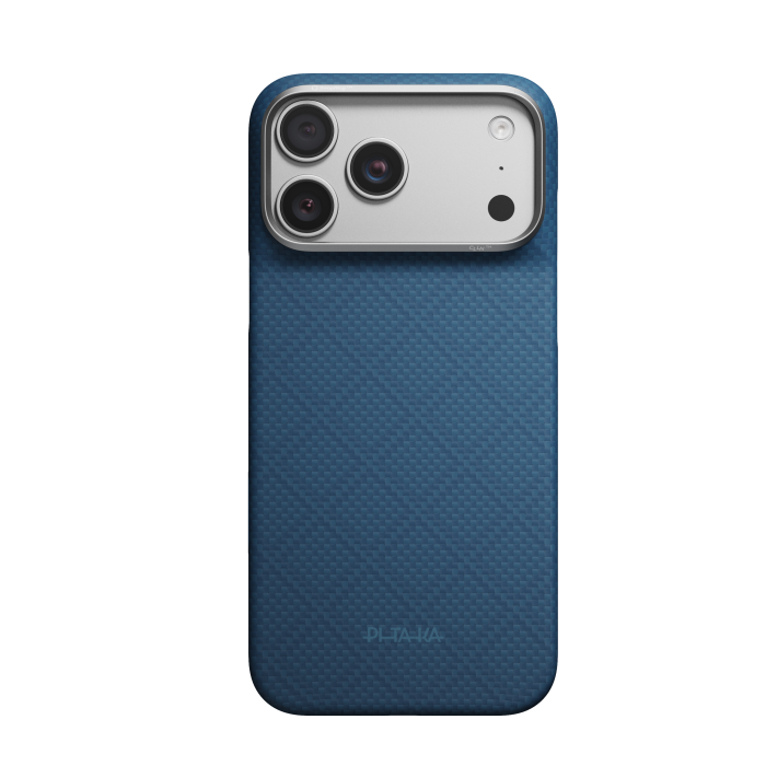 Husa Pitaka iPhone 18 Pro Max, Edge Case, Argyle, PitaTap™, MagSafe, Ultra Slim, Abyss Blue [2]