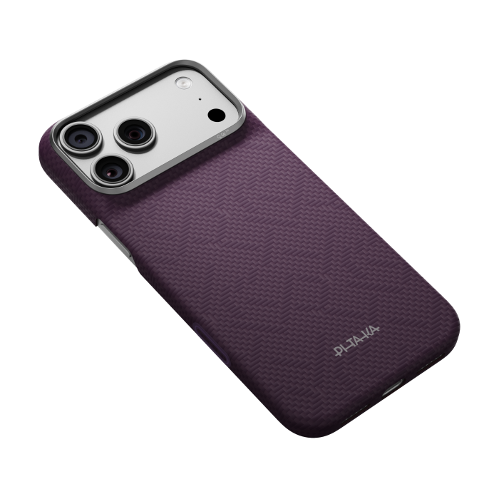 Husa Pitaka iPhone 18 Pro Max, Edge Case, PTK Weaving, PitaTap™, MagSafe, Ultra Slim, Charoite Purple [4]