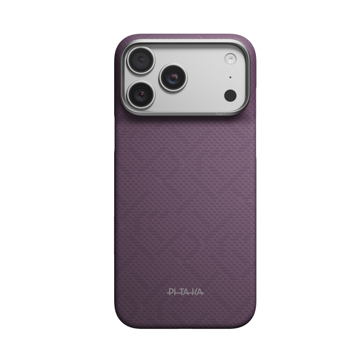 Husa Pitaka iPhone 18 Pro Max, Edge Case, PTK Weaving, PitaTap™, MagSafe, Ultra Slim, Charoite Purple [2]