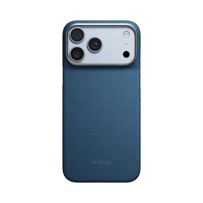 Husa Pitaka iPhone 18 Pro Max/ 17 Pro Max, Edge Case, Argyle, PitaTap™, MagSafe, Ultra Slim, Abyss Blue [5]