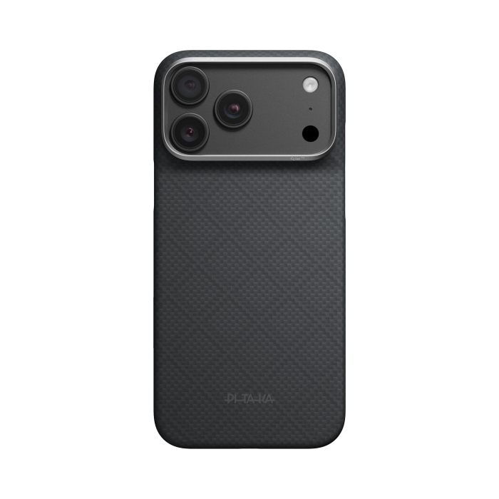 Husa Pitaka iPhone 18 Pro Max/ 17 Pro Max, Edge Case, Argyle, PitaTap™, MagSafe, Ultra Slim, Lava black [3]