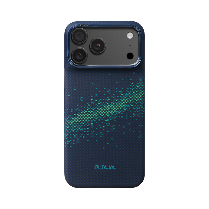 Husa Pitaka iPhone 18 Pro Max/ 17 Pro Max, Edge Case, Milky Way Galaxy 2.0, PitaTap™, MagSafe, Ultra Slim, 01* Nearfield Blue [3]