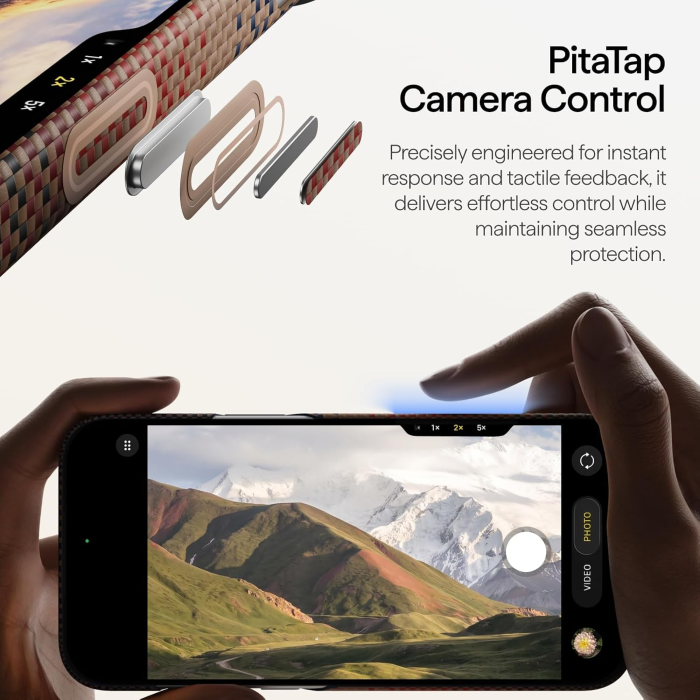 Husa Pitaka iPhone 18 Pro Max, Aramida, Edge Case, PitaTap™, MagSafe, Ultra Slim, Sunset [12]