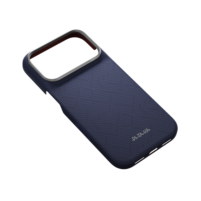 Husa Pitaka iPhone 18 Pro Max, Edge Case, PTK Weaving, PitaTap™, MagSafe, Ultra Slim, Sapphire Blue [6]