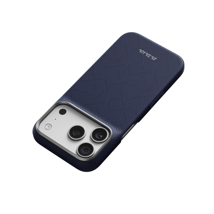 Husa Pitaka iPhone 18 Pro Max, Edge Case, PTK Weaving, PitaTap™, MagSafe, Ultra Slim, Sapphire Blue [5]