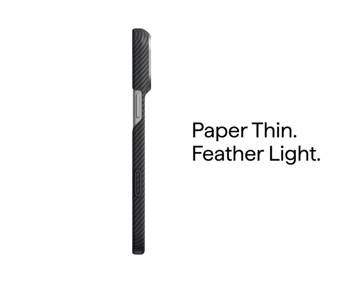 Husa Pitaka iPhone 18 Pro Max, Edge Case, Classic, PitaTap™, MagSafe, Ultra Slim, Negru/Gri [12]