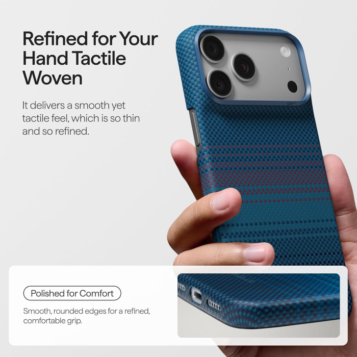 Husa Pitaka iPhone 18 Pro Max, Edge Case, Moonrise, PitaTap™, MagSafe, Ultra Slim, 01* Midnight [15]