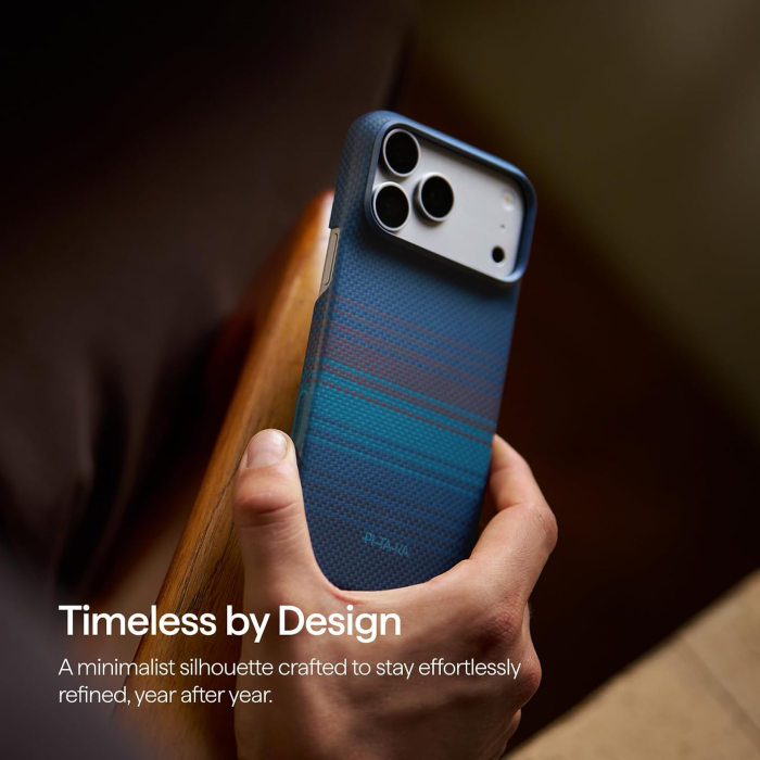 Husa Pitaka iPhone 18 Pro Max, Edge Case, Moonrise, PitaTap™, MagSafe, Ultra Slim, 01* Midnight [18]