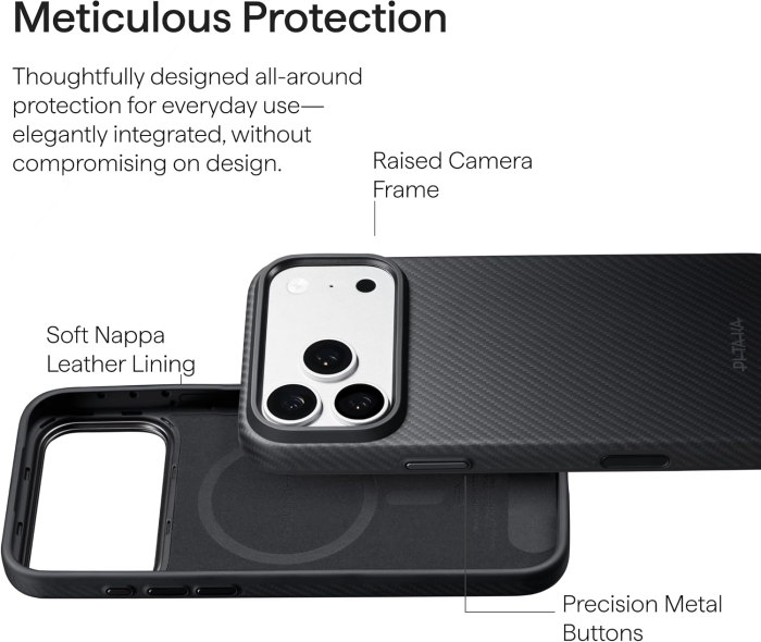 Husa Pitaka iPhone 18 Pro Max, Summa, UltraGuard, MagSafe, Protectie antisoc, Summa, Negru/ Gri [12]