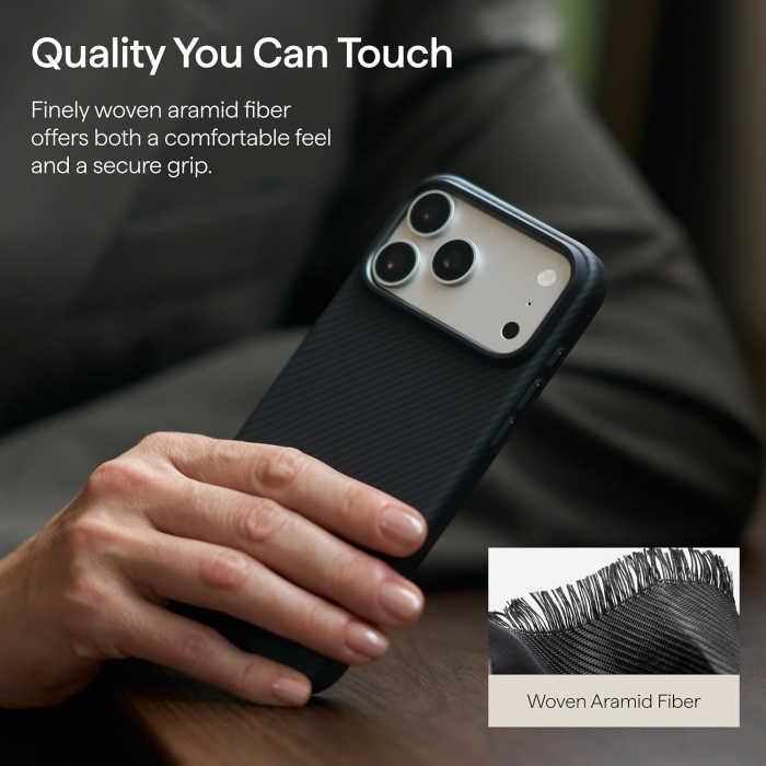 Husa Pitaka iPhone 18 Pro Max, Summa, UltraGuard, MagSafe, Protectie antisoc, Summa, Negru/ Gri [13]