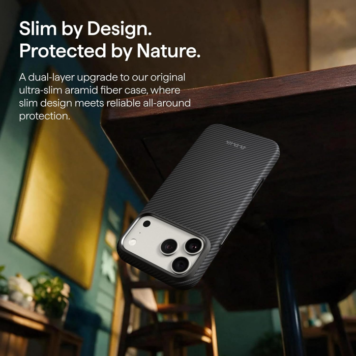 Husa Pitaka iPhone 18 Pro Max, Summa, UltraGuard, MagSafe, Protectie antisoc, Summa, Negru/ Gri [14]